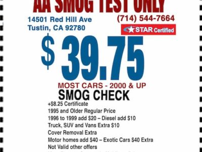 Smog Check Coupon Tustin